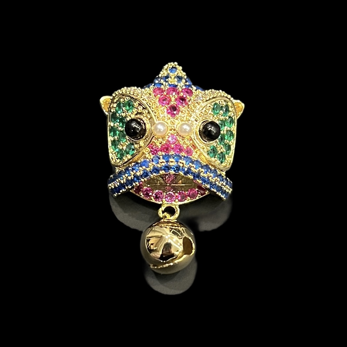 铜合金胸针 F67复古重工彩色中古五彩镶嵌时尚设计师胸针