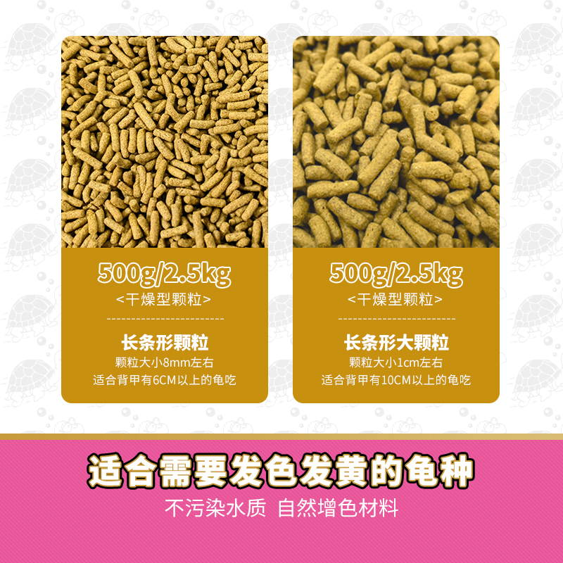寸金发色增黄龟粮佛鳄黄缘头盔小青蛋龟发黄饲料水龟半水龟养殖场
