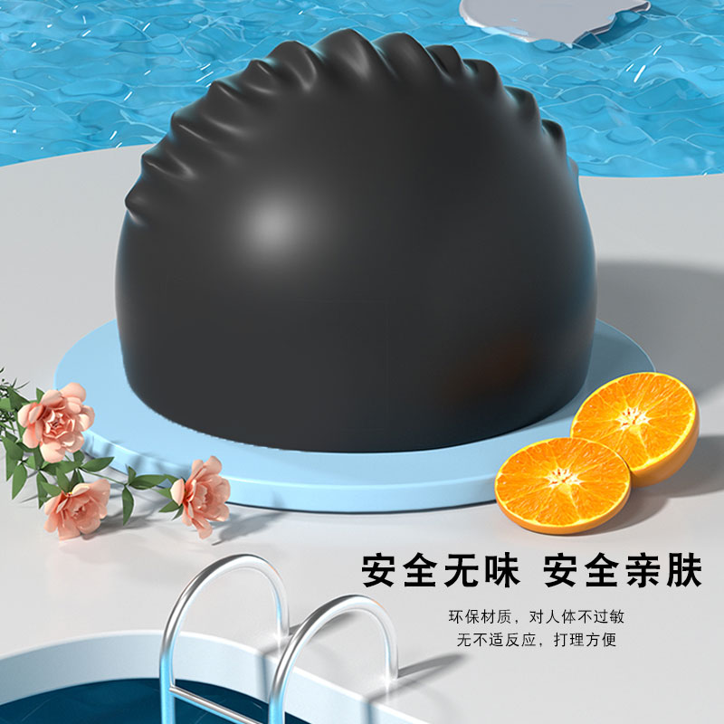 纯色游泳帽男女款大号成人硅胶防水长发不勒头装备大头围专业游帽