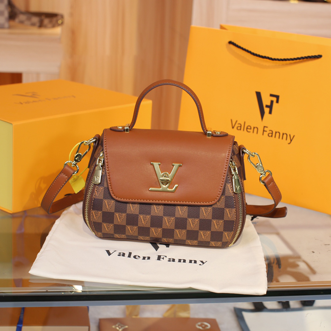 棋盘格通勤包女2025新款潮复古斜挎包时尚复古大容量手提单肩包