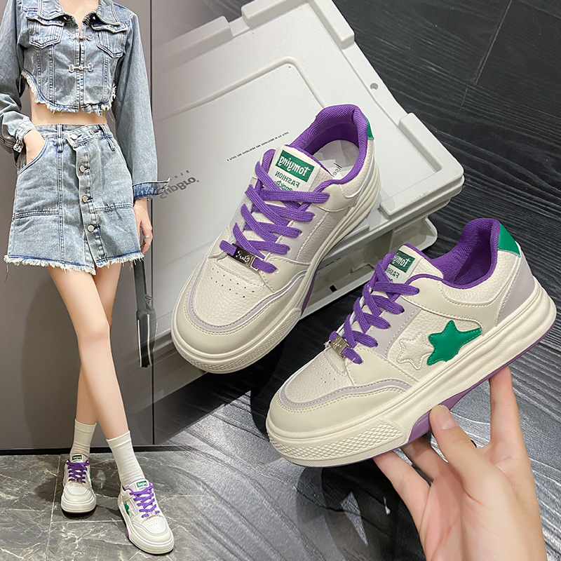 秋冬季回力休闲板鞋新款小白鞋运动百搭厚底秋低帮单鞋圆头潮鞋