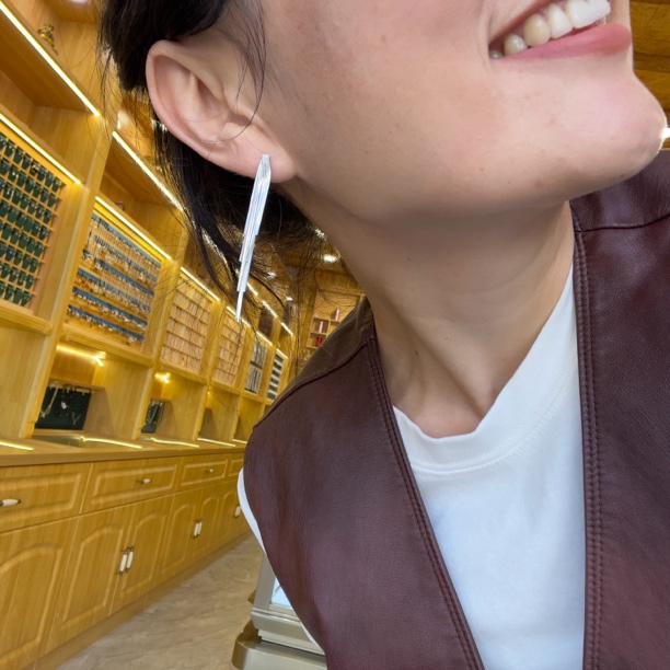 925银耳饰 925银 涓涓细流 百搭纯银耳链