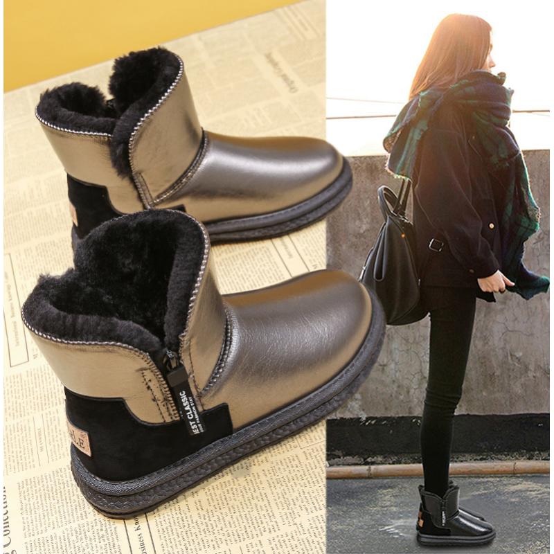 达芙妮正品雪地靴女2023年冬季新款加绒加厚棉鞋防水短靴女款洋气