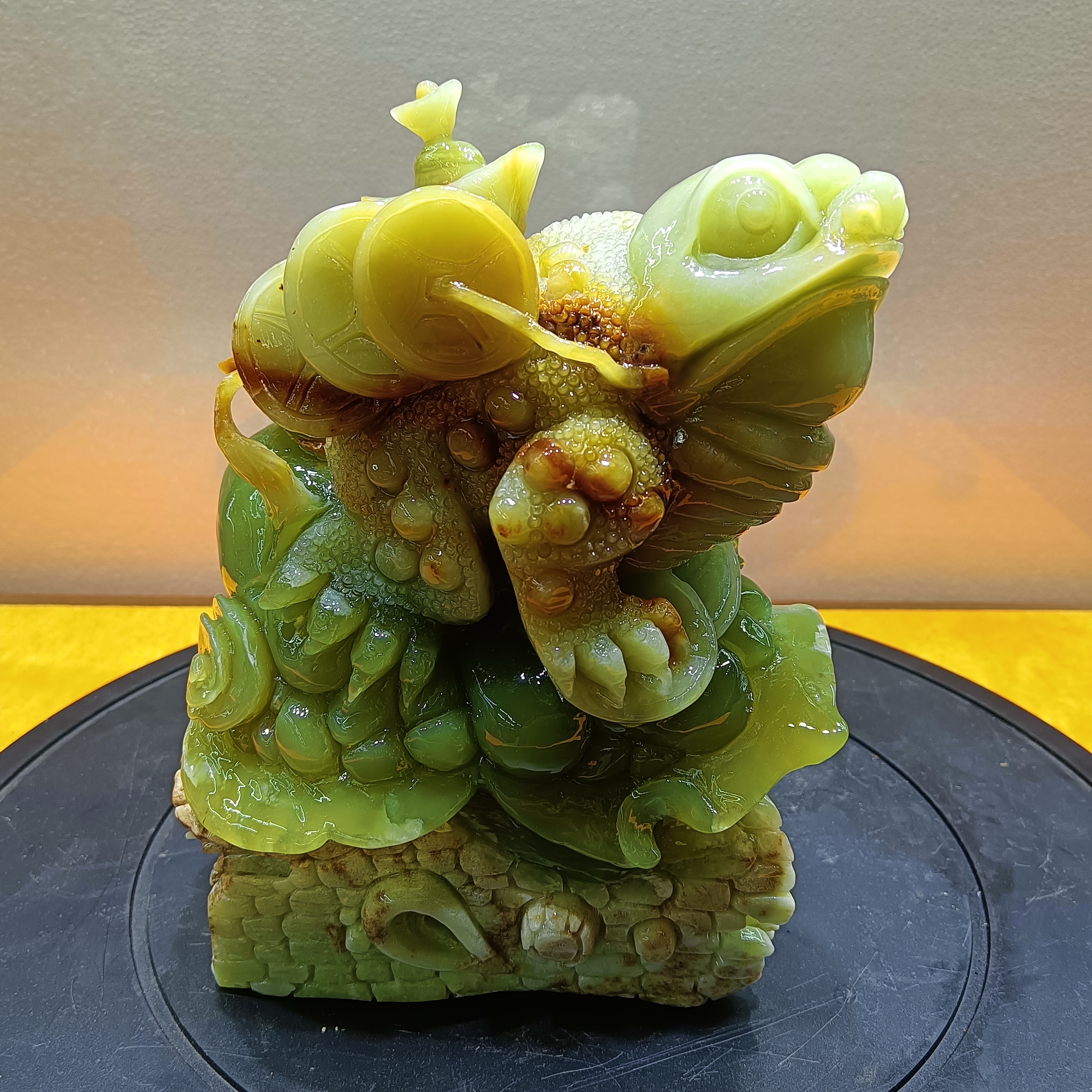 家居摆件手工雕刻金蟾