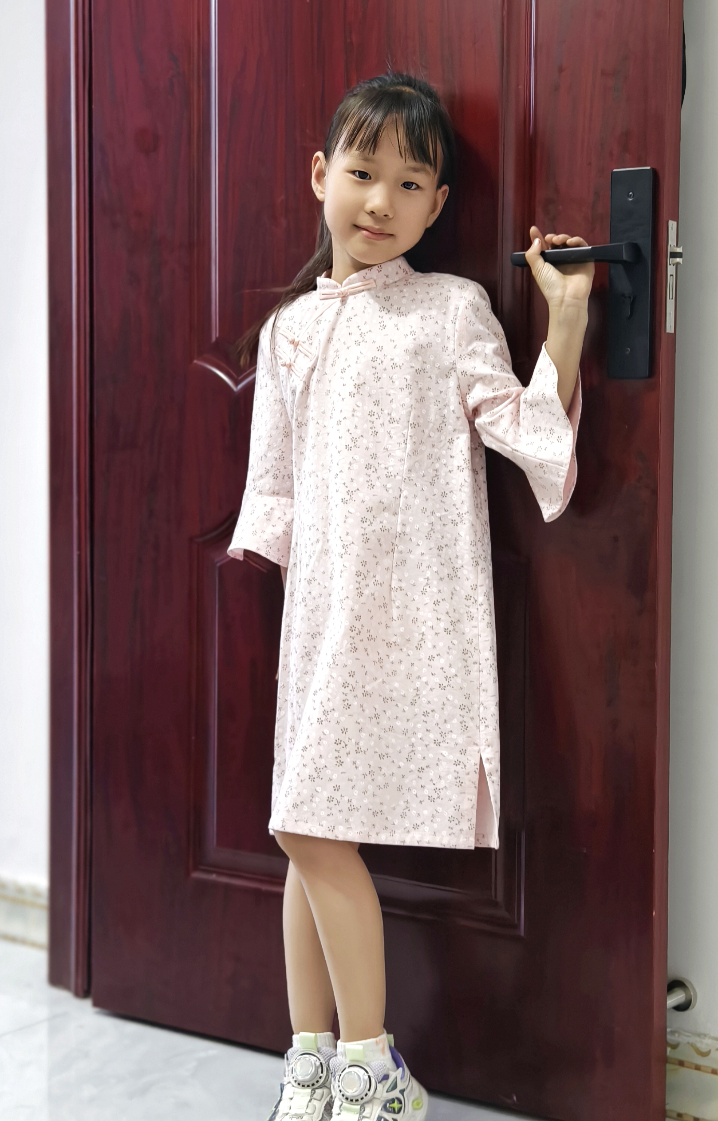 儿童夏季民国风碎花旗袍复古中式女童