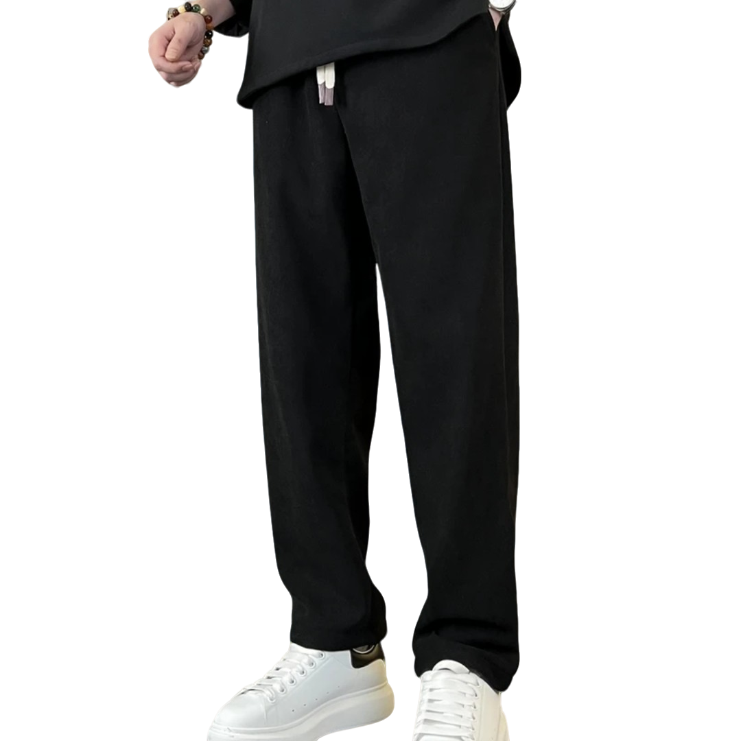 孤品男士休闲长裤2港风百搭潮流ins休闲裤运动直筒夏季阔腿薄款