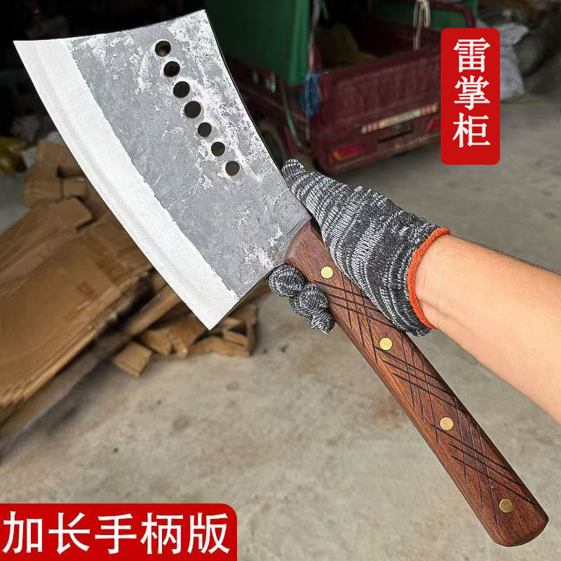纯手工锻打加厚砍骨刀家用弹簧钢砍大骨头专用刀屠夫商用剁骨头刀