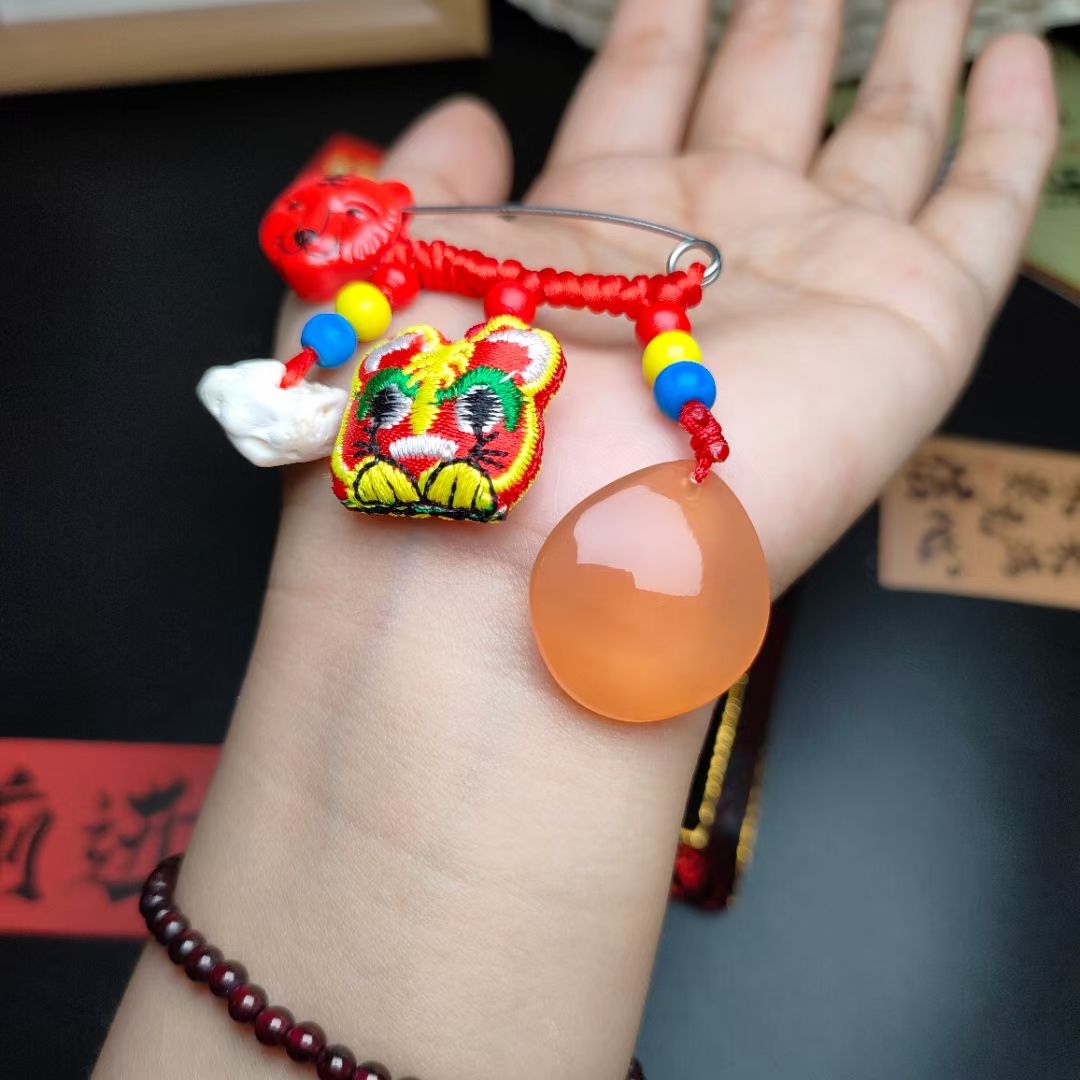 别针款   青鱼石   创意礼品手工