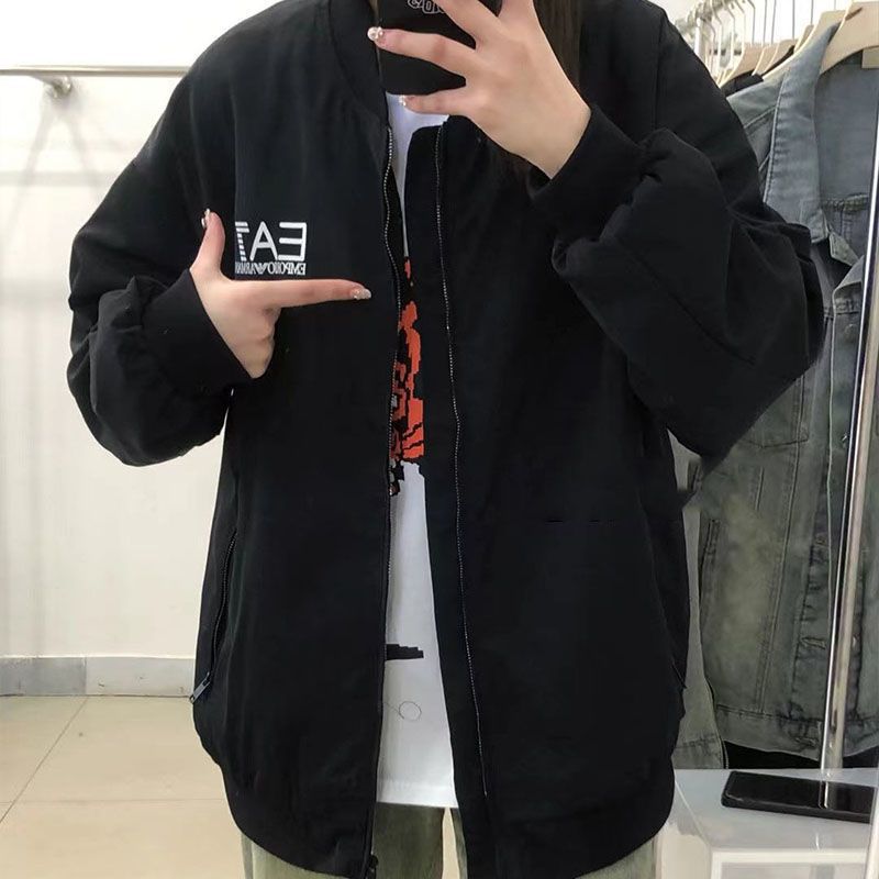 飞行服夹克上衣女2023新款春季款立领外套潮修身网红情侣学生厂家