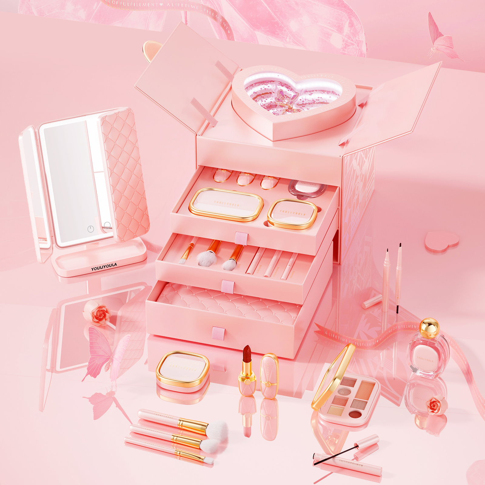 圣诞节情人节礼物彩妆套装礼盒送老婆女朋友生日礼物保湿美妆套盒