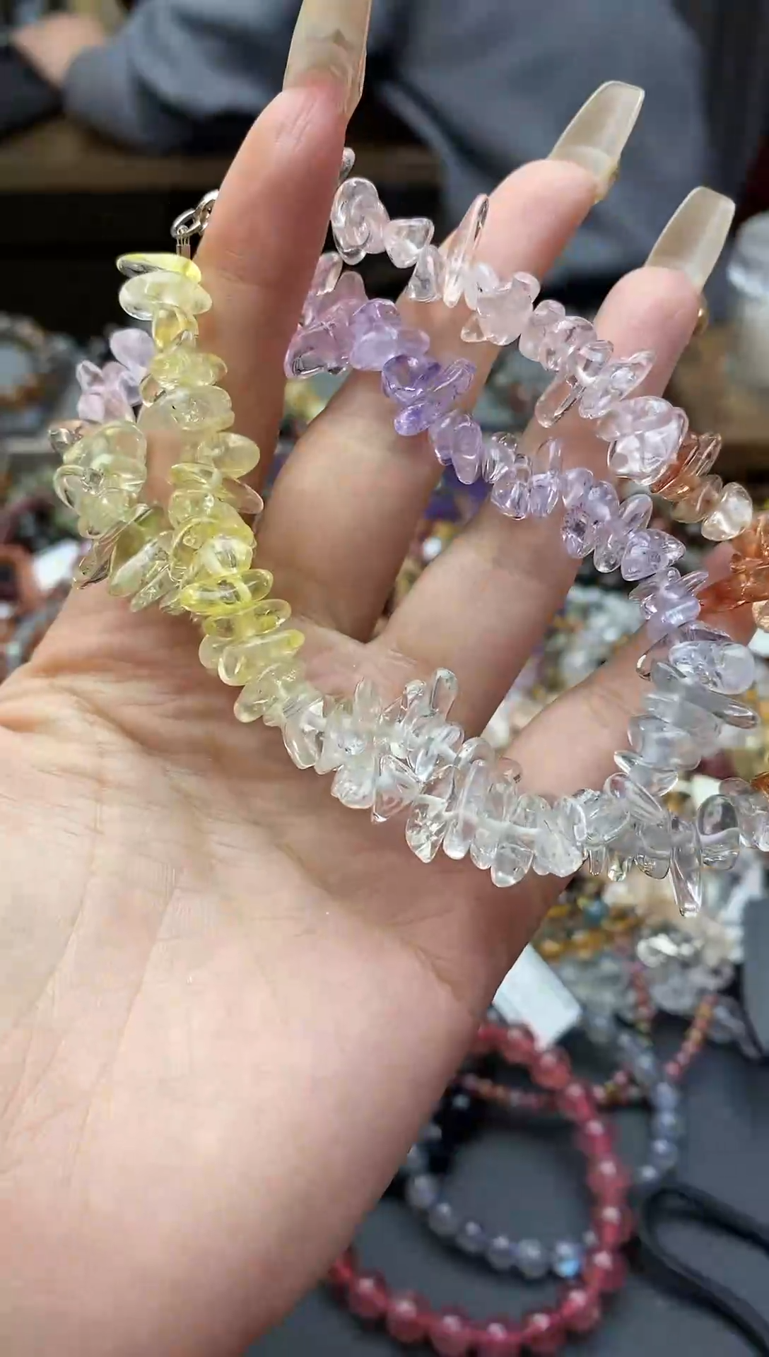 【闪购商品】水晶项链未镶嵌马卡龙水晶