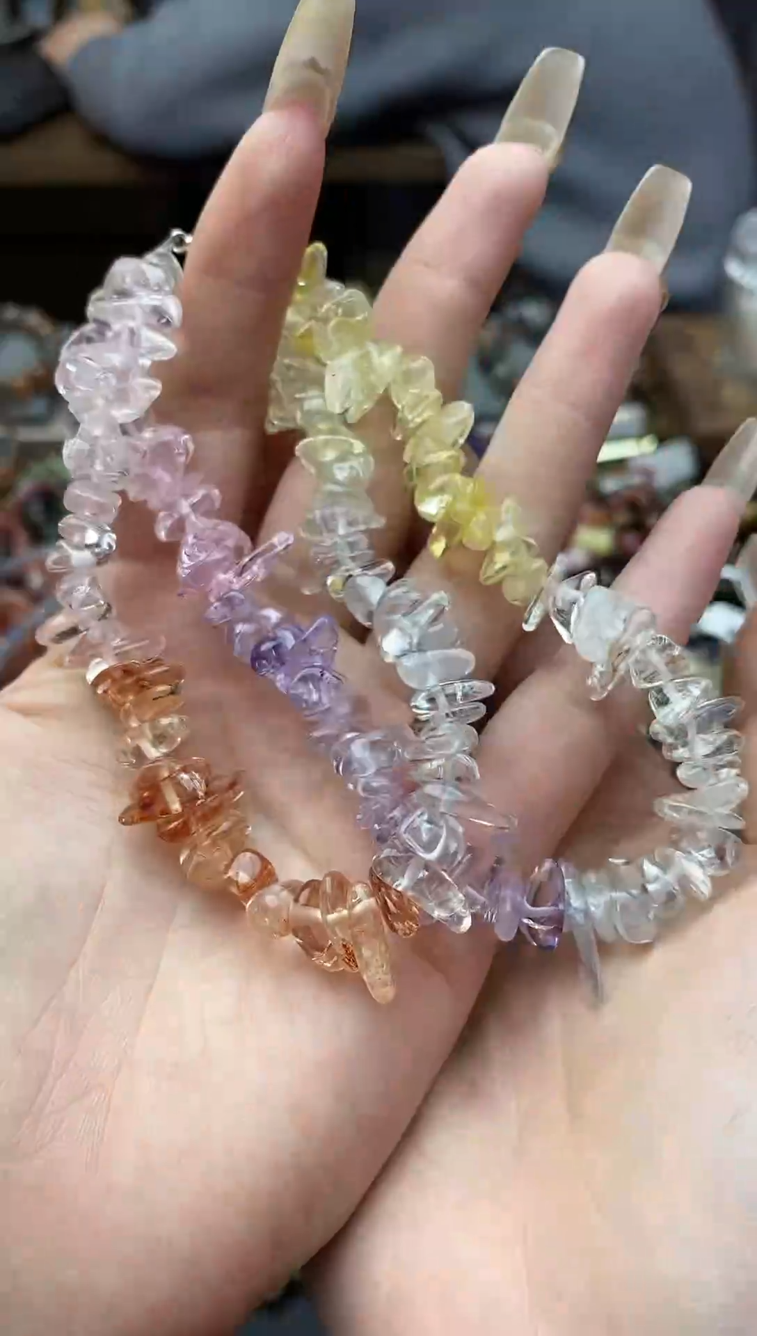 【闪购商品】水晶项链未镶嵌马卡龙水晶