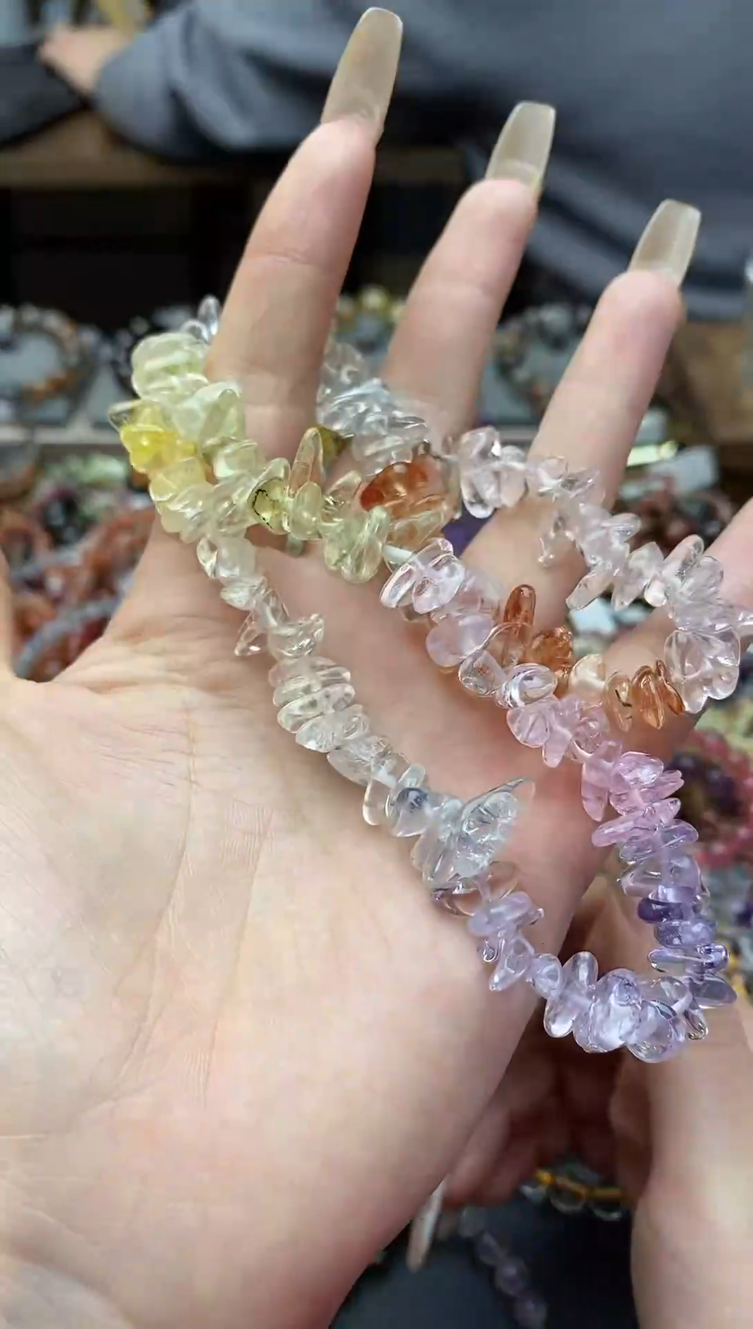 【闪购商品】水晶项链未镶嵌马卡龙水晶