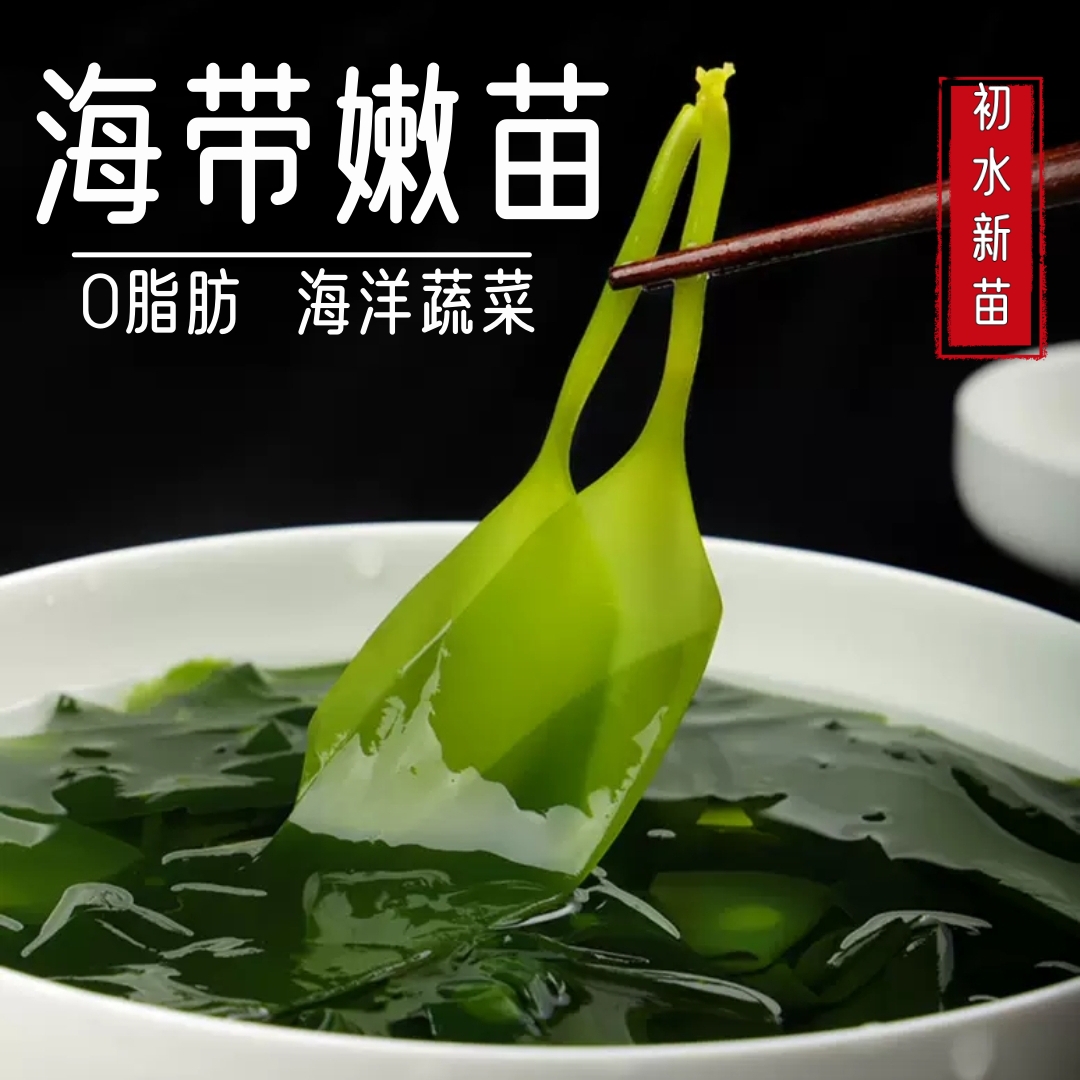 喜粮晨霞浦海带苗0脂肪清爽小海带嫩苗裙带菜细嫩凉拌新鲜嫩嫩芽
