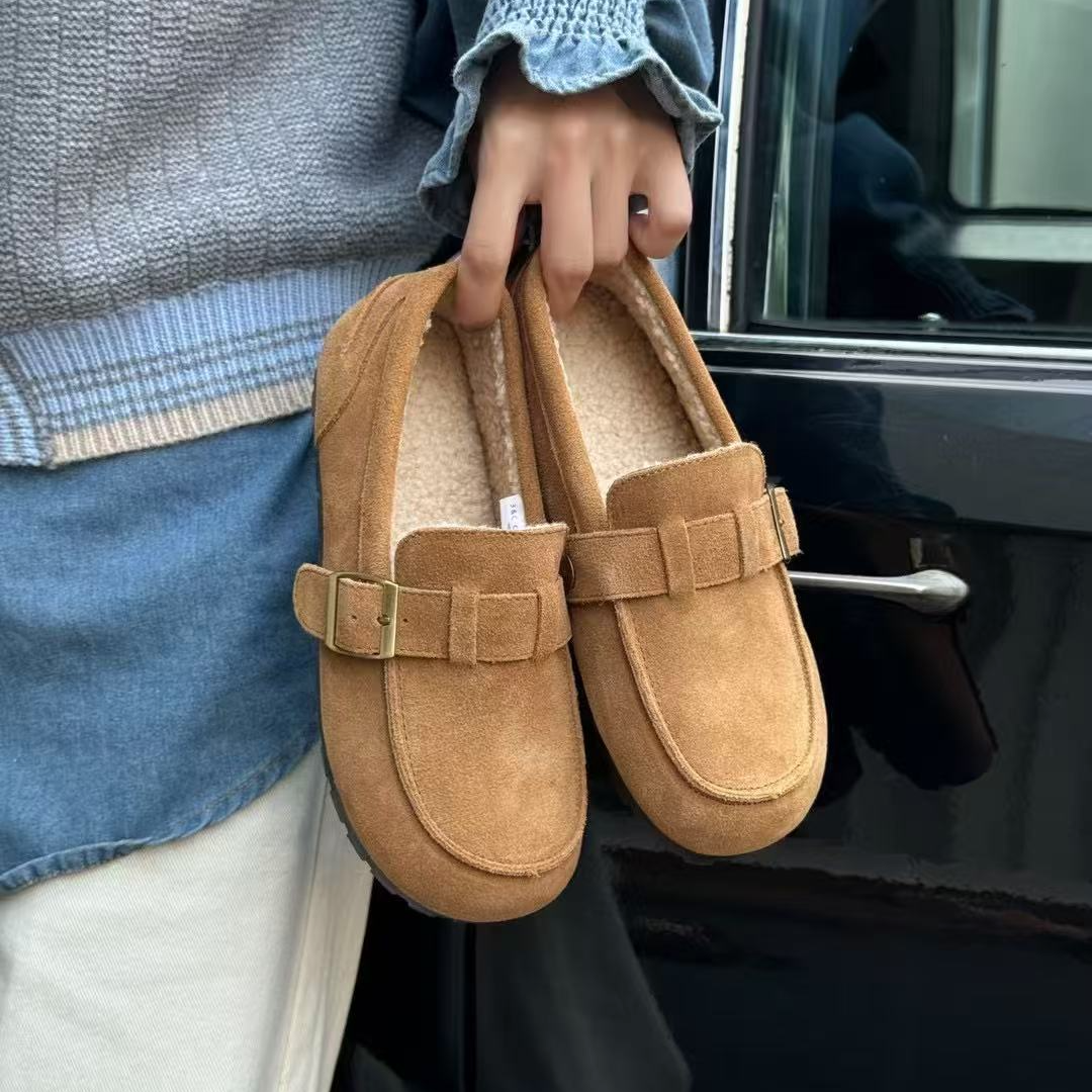 【保国女鞋】焦糖玛奇朵*加绒舒适软底勃肯鞋（917-30）