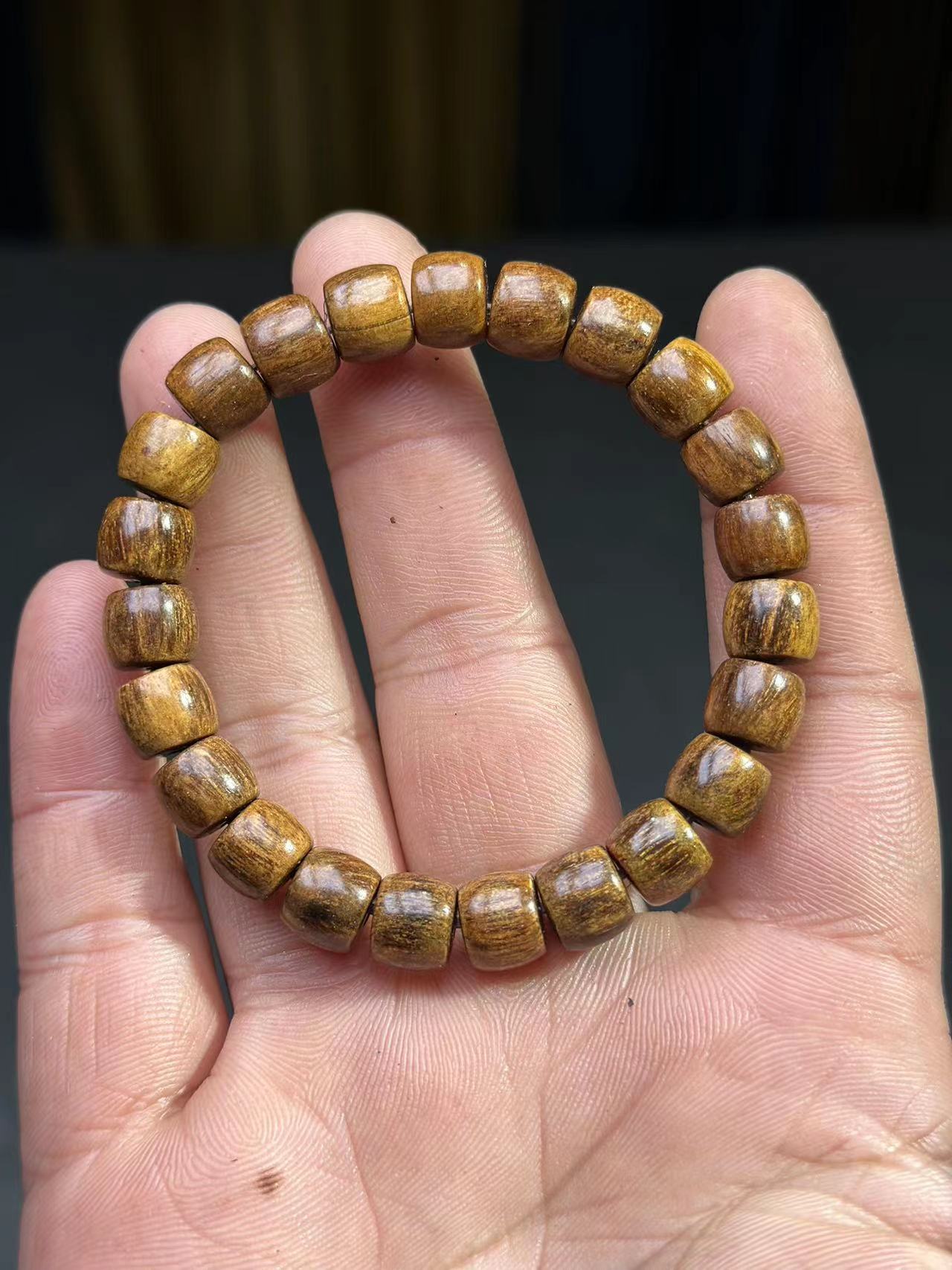 A98巴布亚贡木黑油8×9直切单圈手串（多样性发其一）