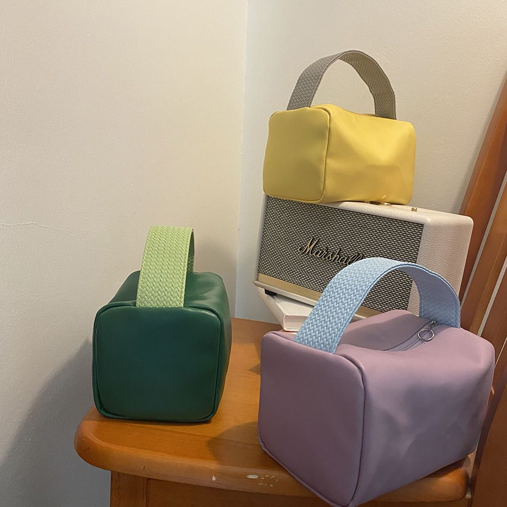 糖果色化妆包便携高颜值小众大容量收纳袋小众防水便携式收纳箱