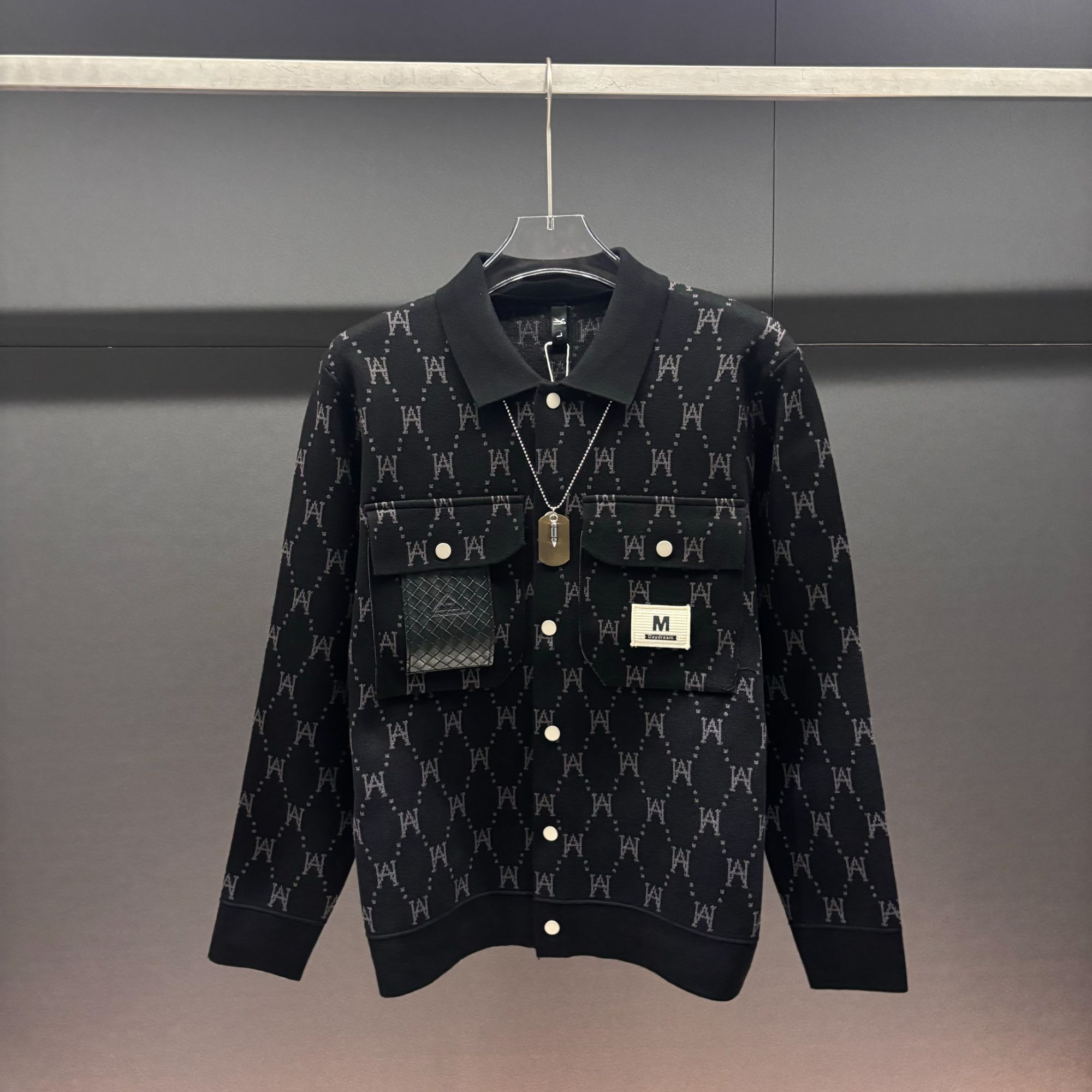 2025秋冬新款美式复古毛衣男潮牌慵懒翻领oversize针织衫