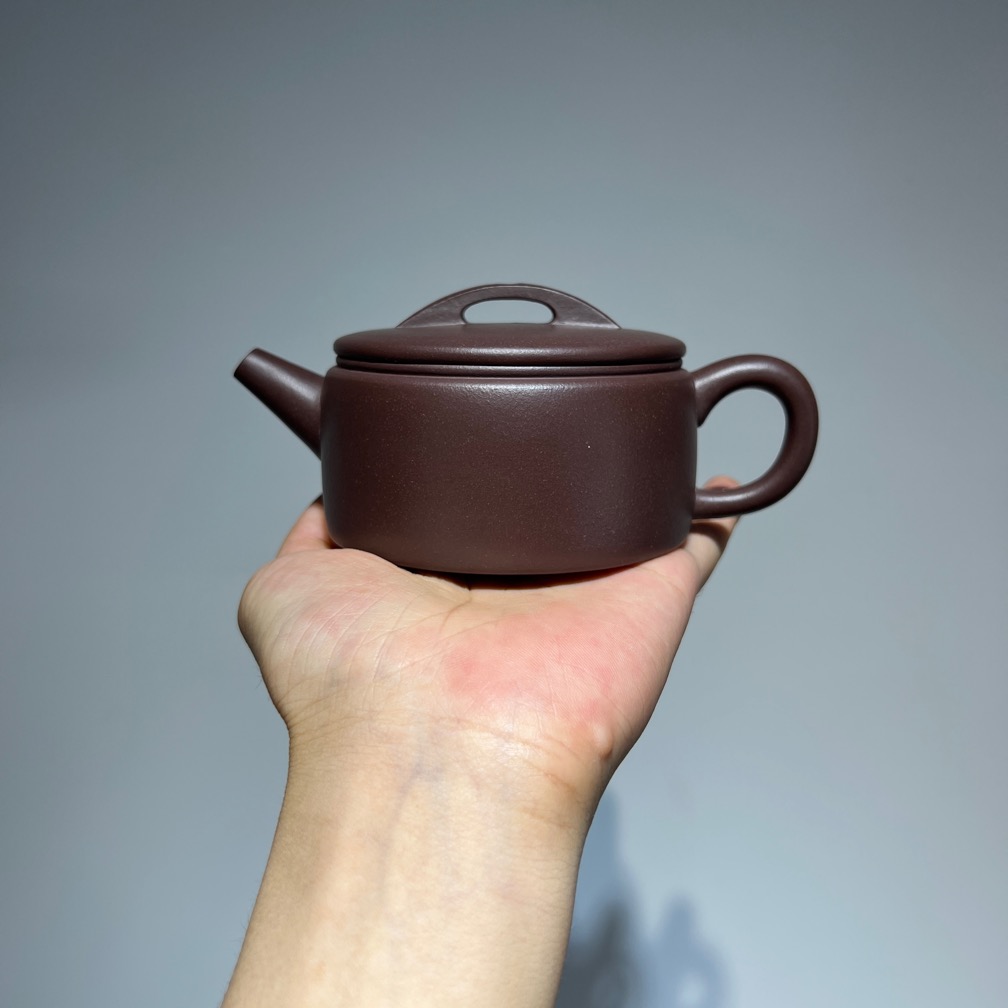 包浆快！大口汉瓦·170cc 陈腐老紫泥·汉瓦壶 手制