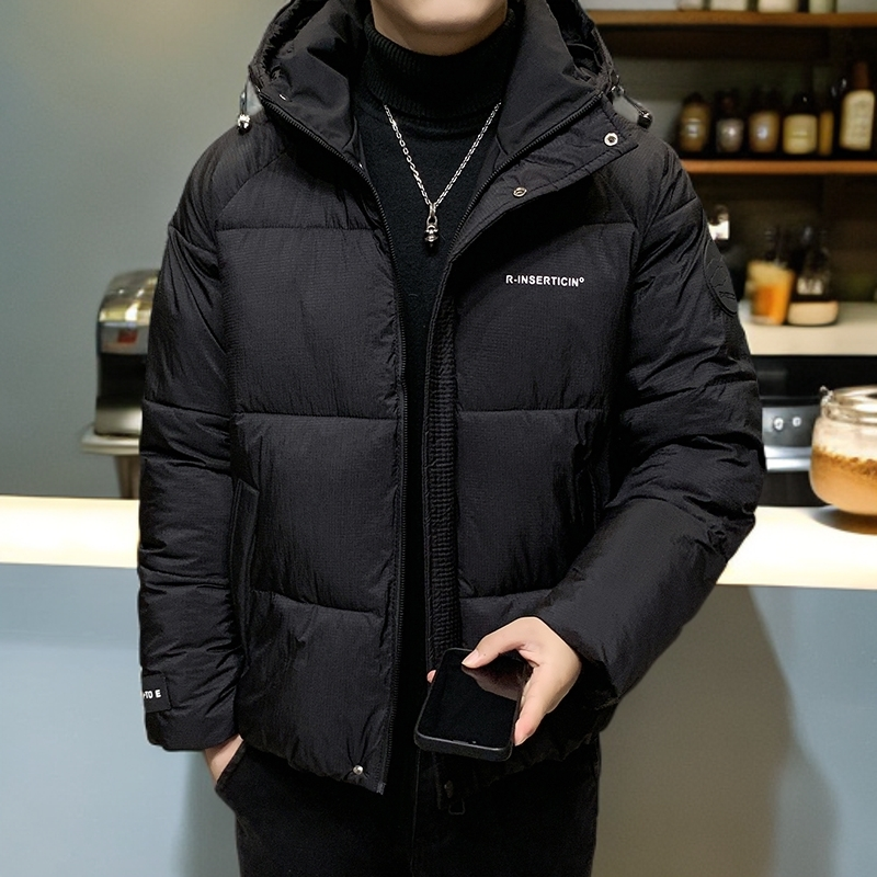 棉服男士潮流帅气休闲加厚冬季外套2024新款时尚百搭保暖连帽棉衣