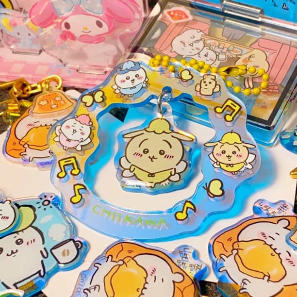【吉伊卡哇chiikawa】韩国限定 亚克力环型钥匙扣挂件 全5款
