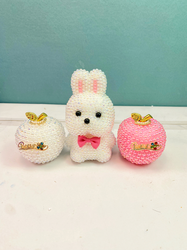 兔年纳平安兔宝宝平安果串珠材料包