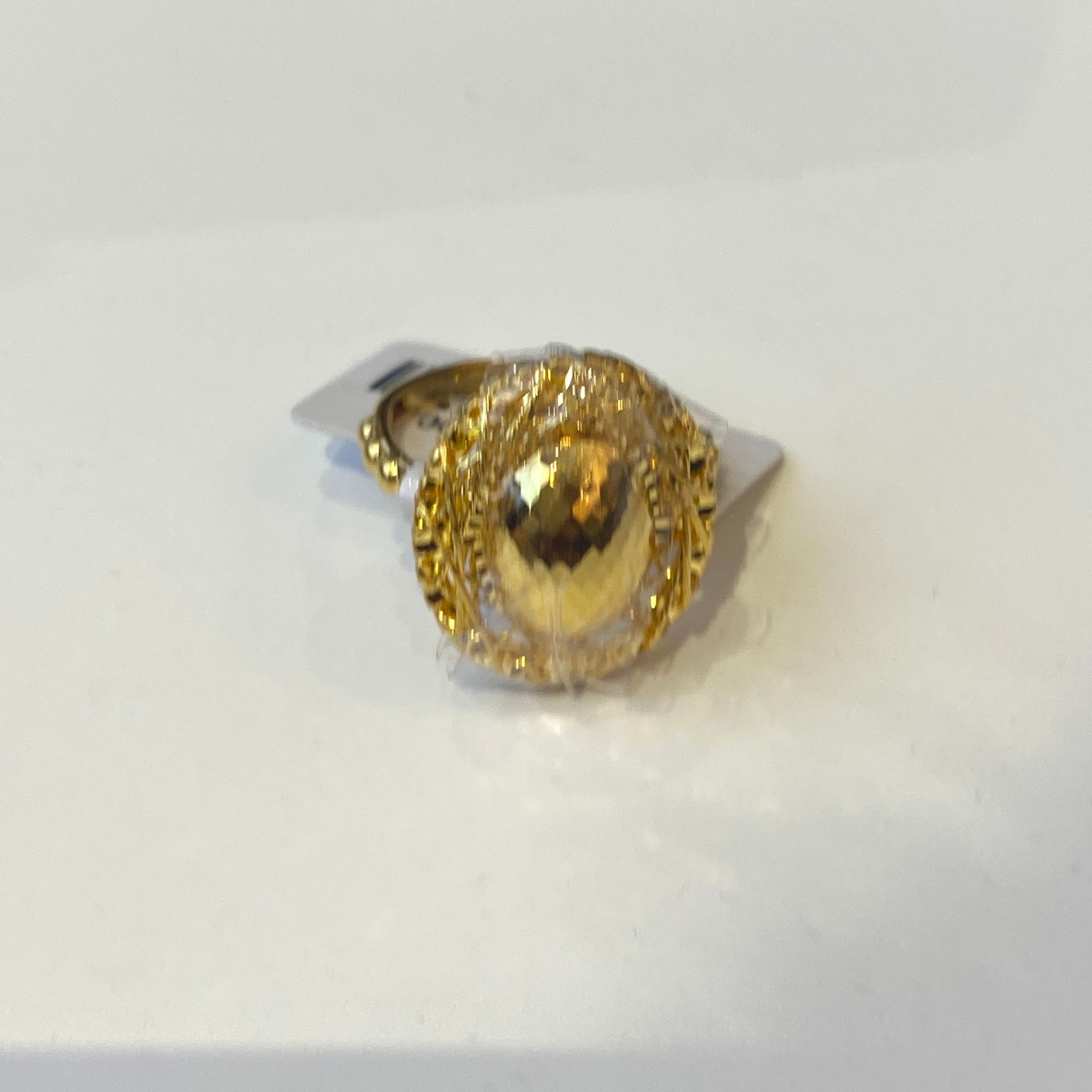 足金999 黄金精品鸽子蛋女戒  活口