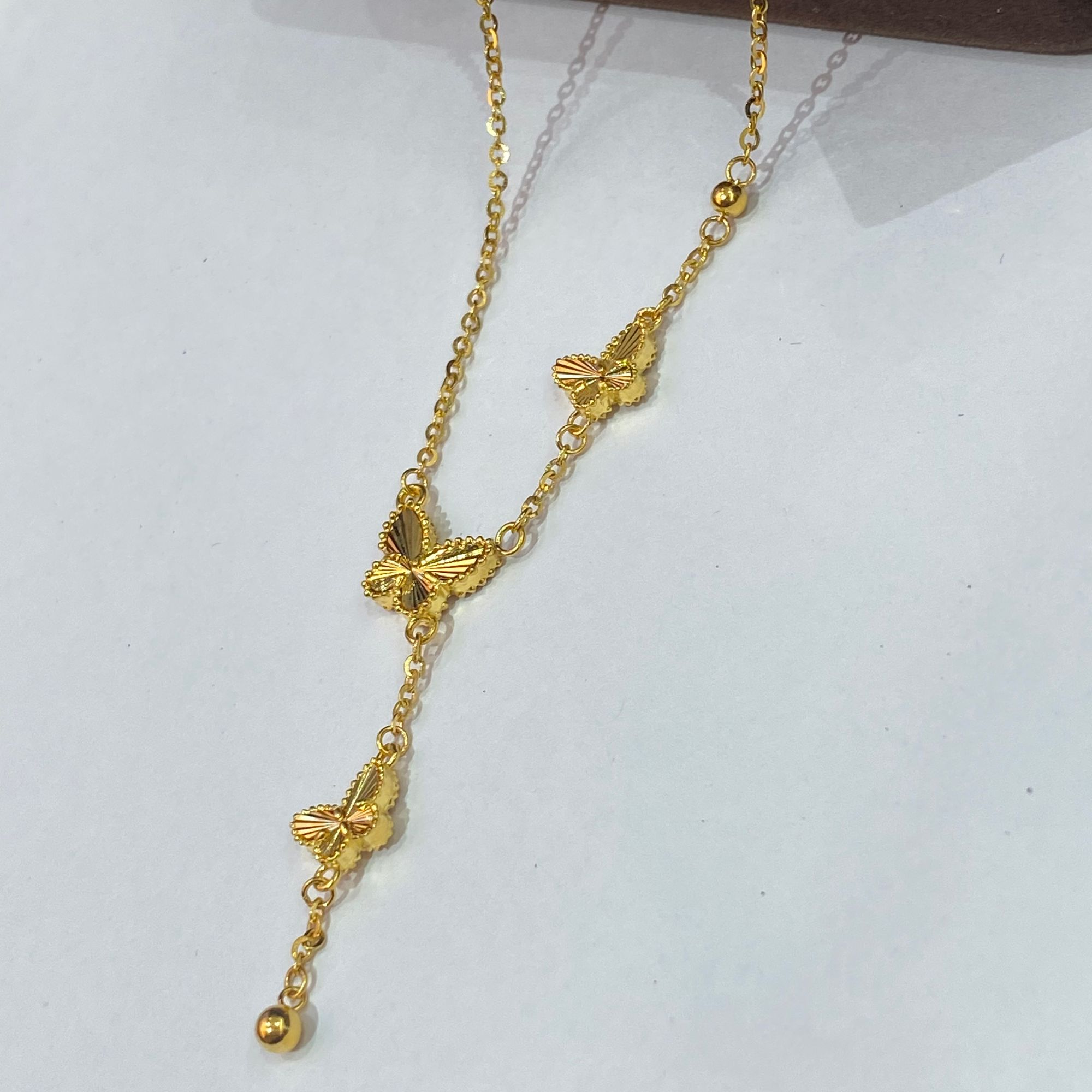 足金999 5G黄金精品蝴蝶可调节套链 