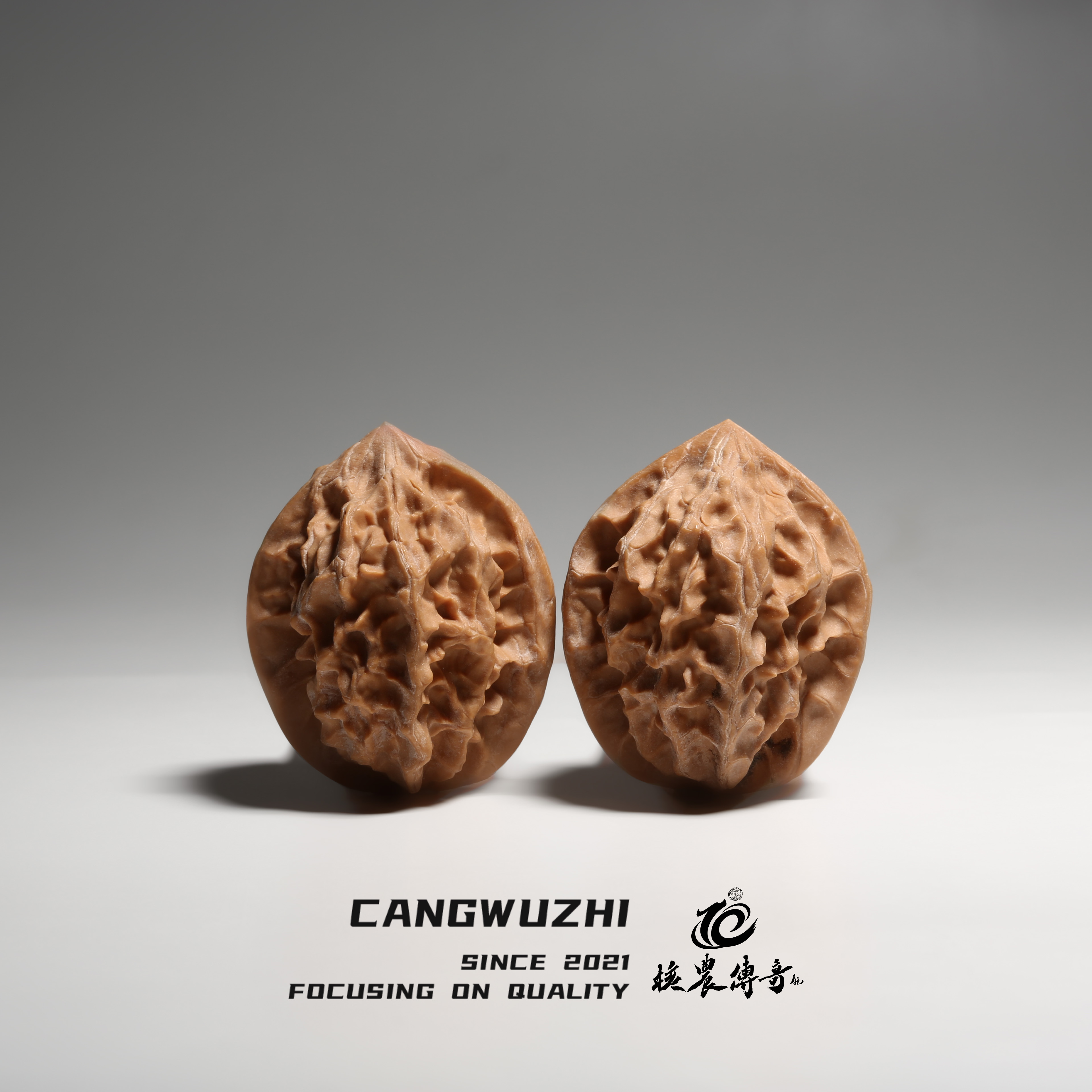 【藏物志】核农传奇-凤羽金对-35-64文玩核桃
