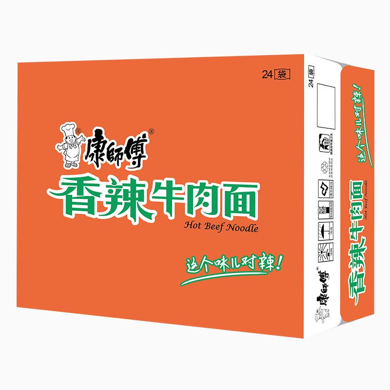 康师傅香辣牛肉方便面爆椒牛肉面营养方便面美味韩式加热食用碎面