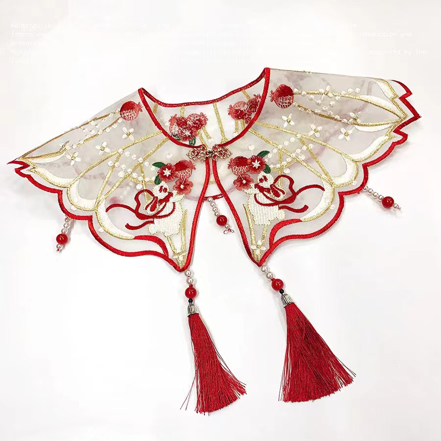 古风流苏中式古装云肩