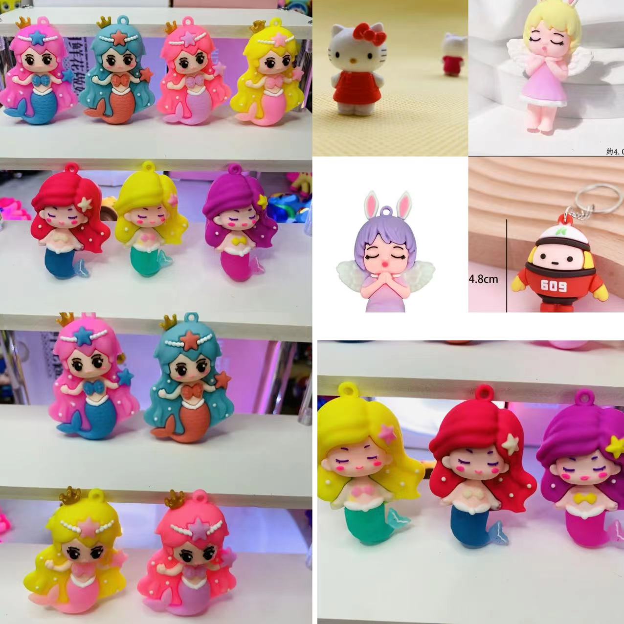 有文精选 手工DIY制作卡通搪胶娃娃亲子手工配饰高3-5厘米