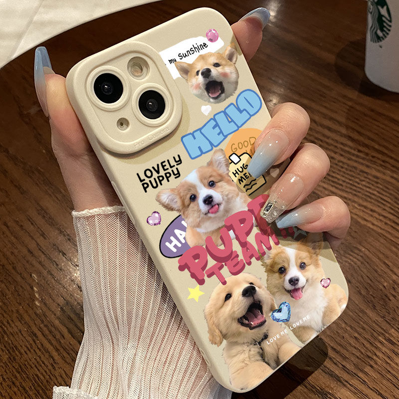 可爱柯基苹果14手机壳iPhone13promax防摔Xs男xr软壳8P女11全包12