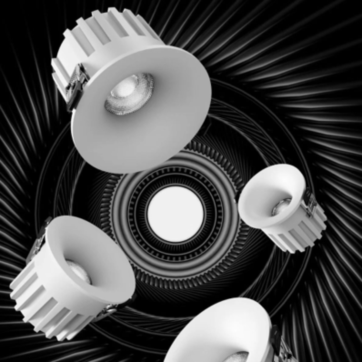 高端别墅酒店工程定制射灯深防眩LED客厅筒灯全光谱小山丘洗墙灯