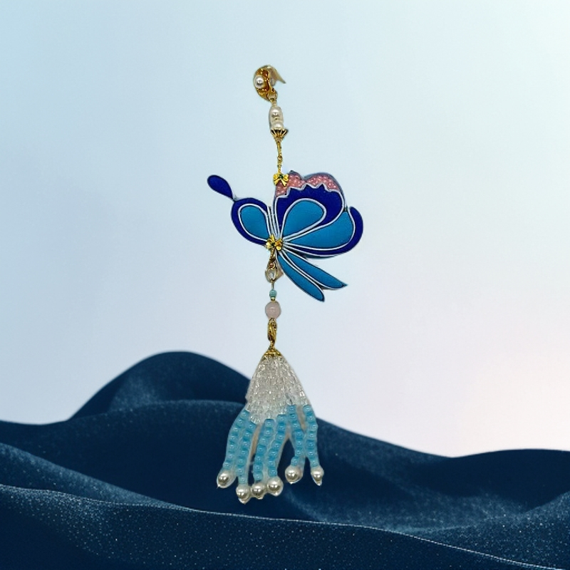 蝴蝶压襟 新中式手工旗袍饰品C035