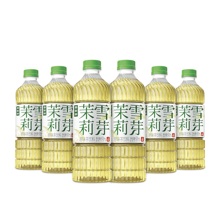 【春茶季】茉莉雪芽原味茶饮料干净配料回甘原泡茶汤420ml*6瓶