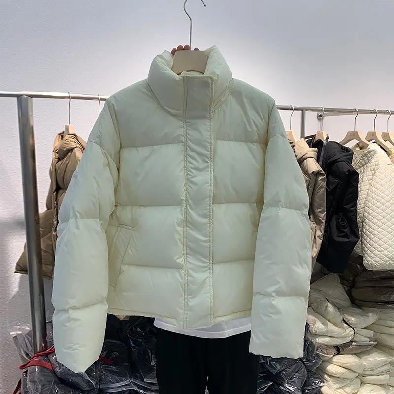 艾莱依新款羽绒服反季羽绒服女短款韩版休闲冬季羽绒衣ins港风立