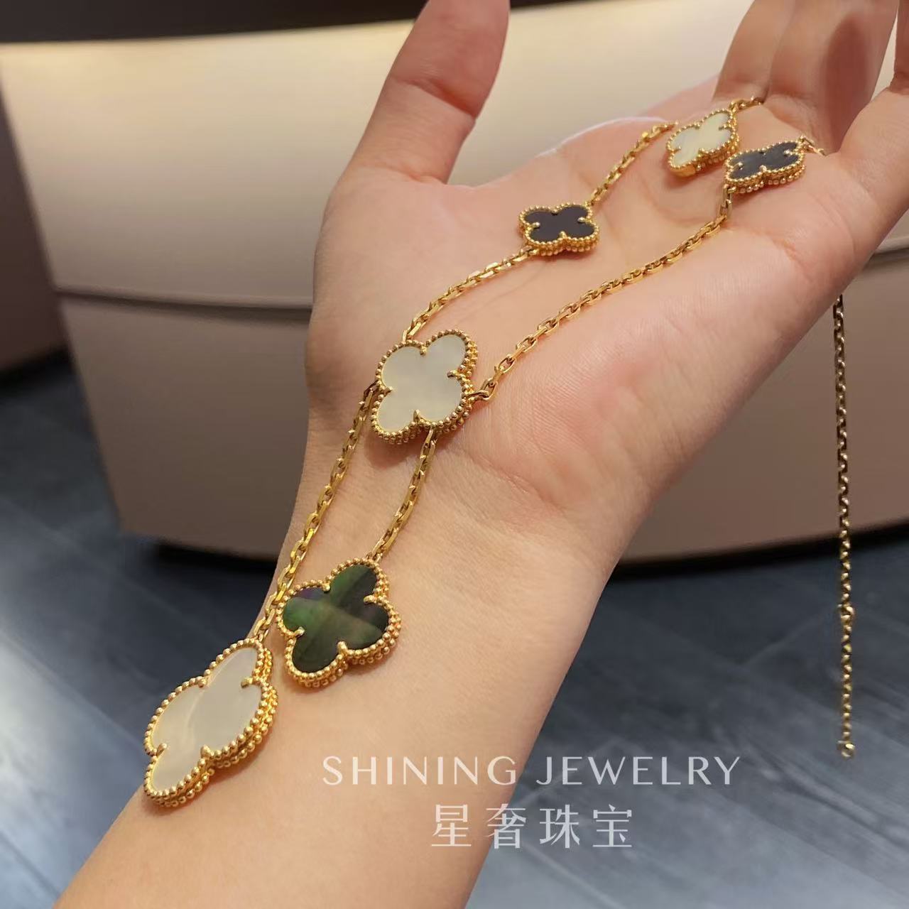 【星奢珠宝】18k金六花贝母项链（少量库存）