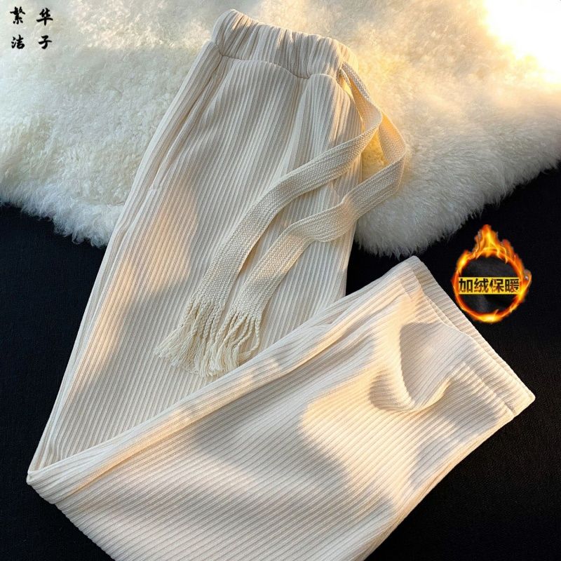 显瘦ins秋冬款港风新款灯芯绒裤子男潮宽松直筒休闲裤垂感阔腿裤