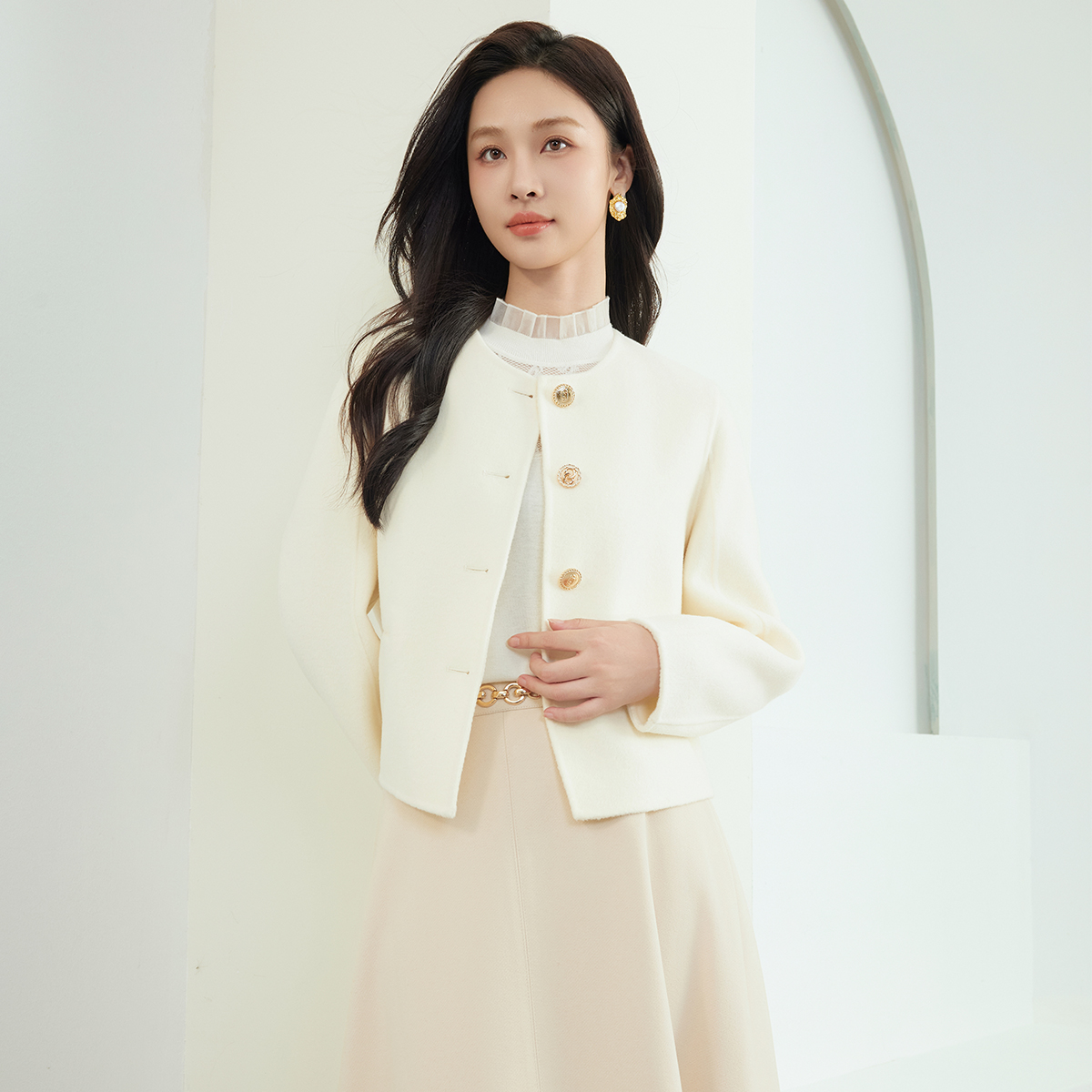 【柠檬专属】佳人苑毛呢外套女新款J34N313