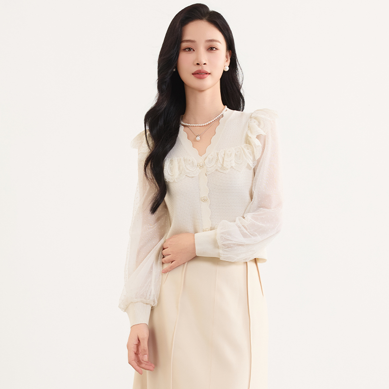 【小余专属】佳人苑针织衫女春季新款J415012