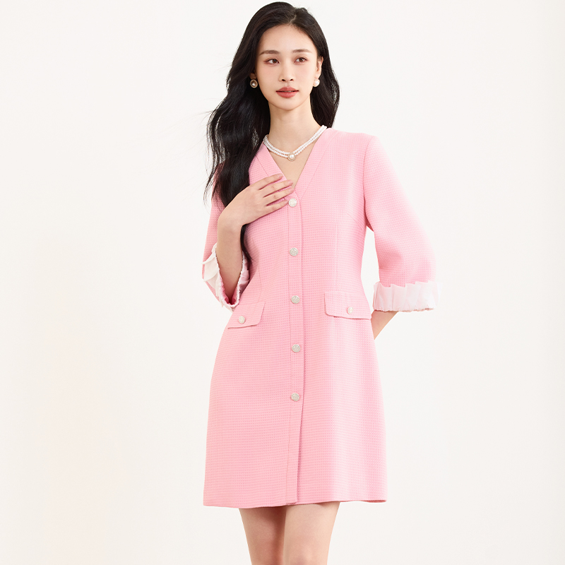 【柠檬专属】佳人苑连衣裙女春季新款J419012