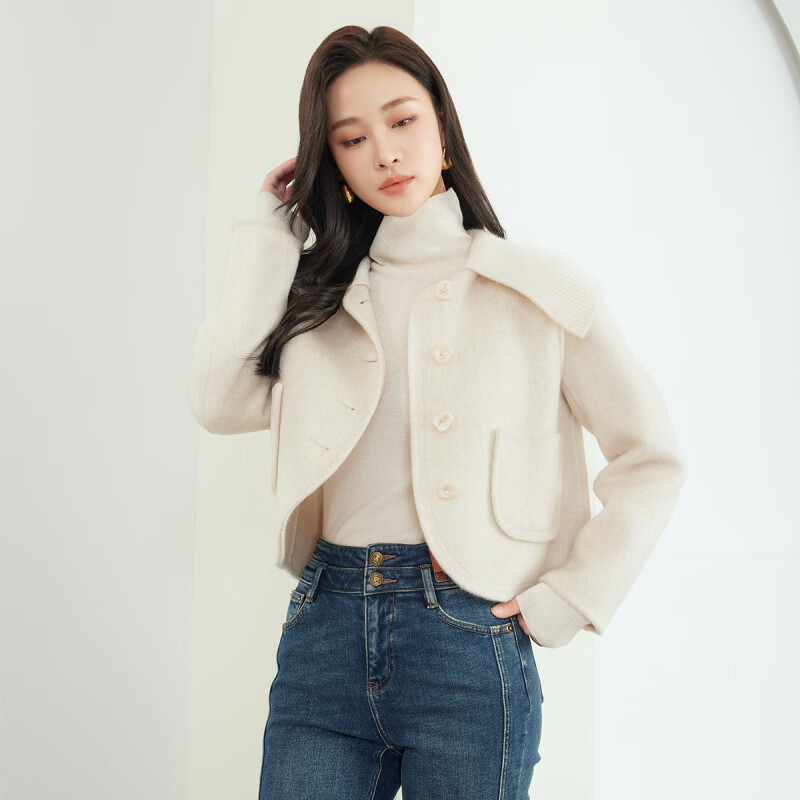 【柠檬专属】佳人苑毛呢外套女新款J34N310