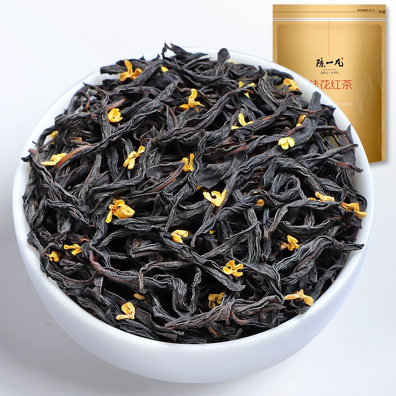 陈一凡桂花红茶250g 浓香型红茶古法窨制丹桂花茶