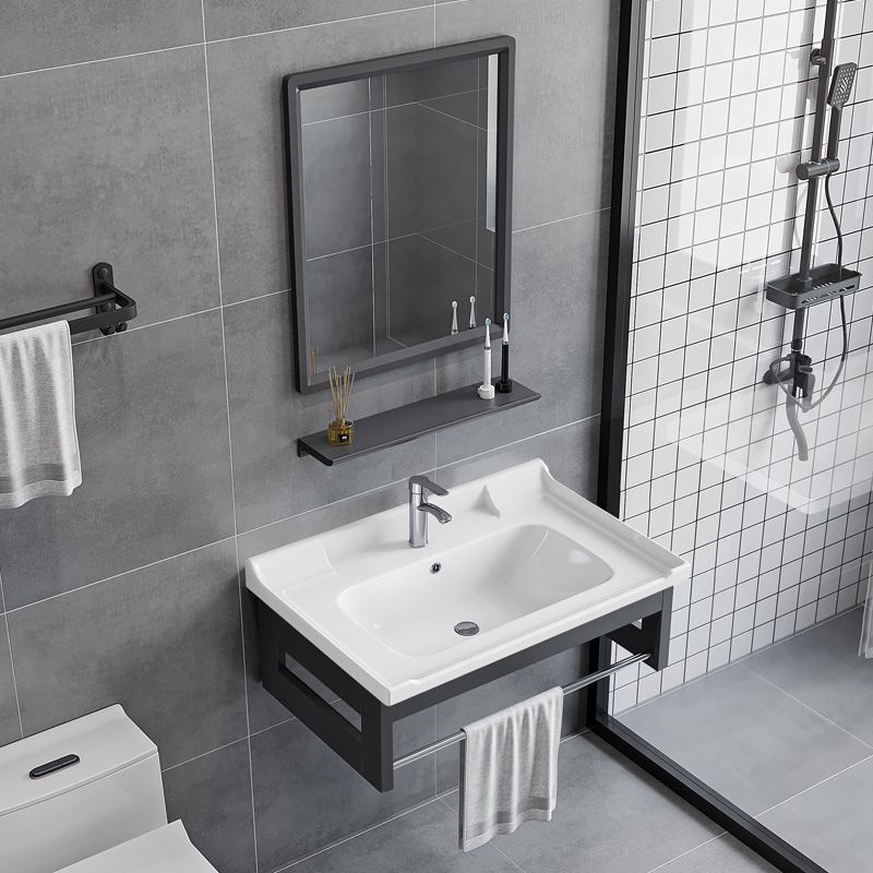 陶瓷洗手盆柜组合小户型家用洗脸单盆卫生间洗漱台挂墙阳台洗脸池