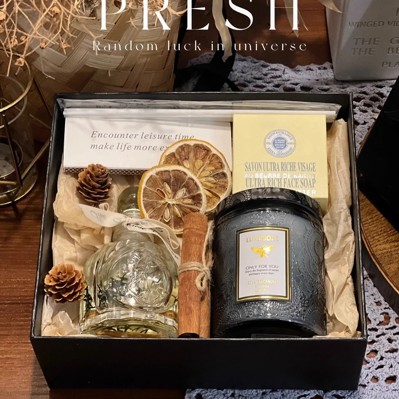 浮雕瓶香薰礼盒套装摆件持久留香高级香水中秋节礼物生日伴手礼