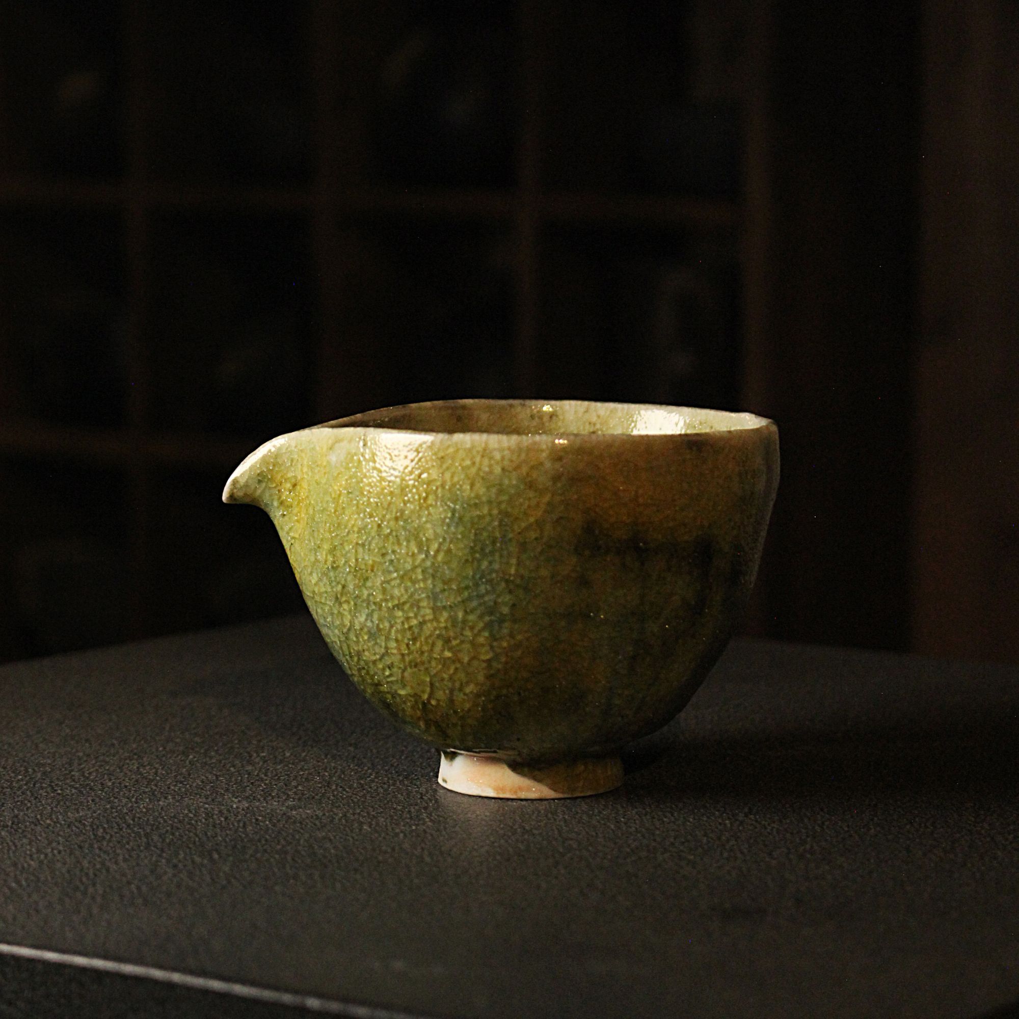 王小霞老师柴烧志野星空蓝原矿玛瑙公道杯大号 家用全手工分茶器