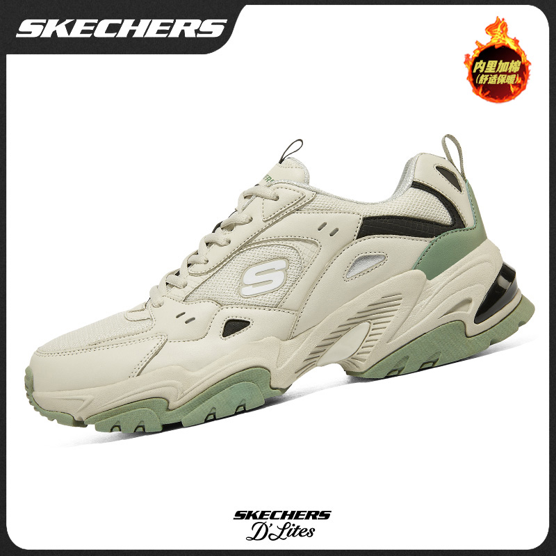 SKECHERS/斯凯奇保暖机甲鞋时尚老爹鞋男鞋复古运动跑步鞋237209
