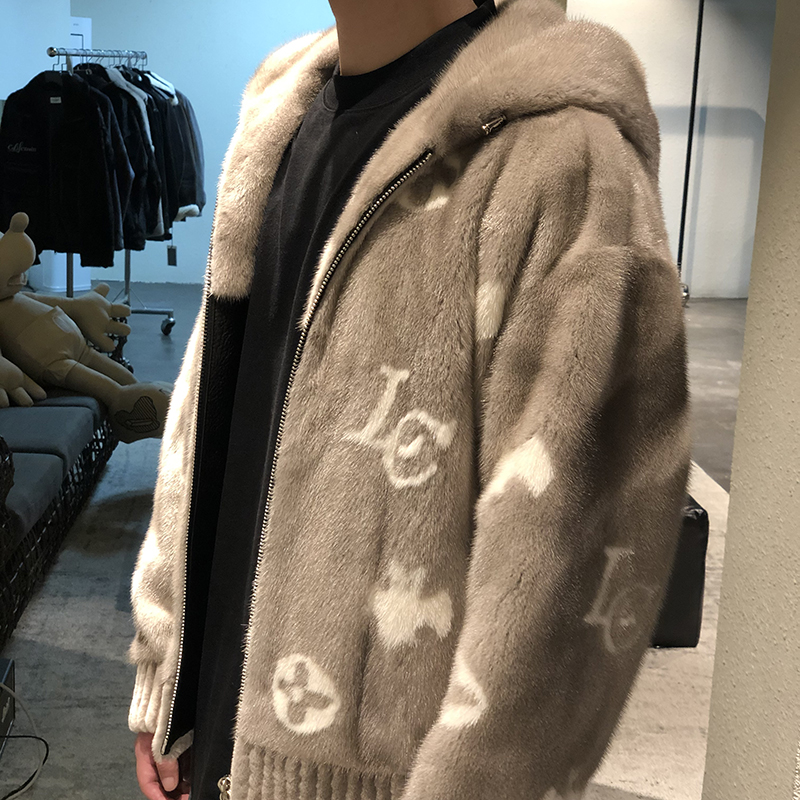 （主店）LA CALIFFA “哥本哈根进口小母貂” 短款 连帽 男士时装夹克