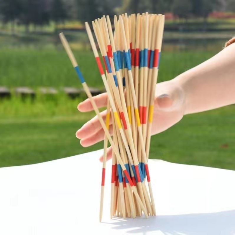 小时候的玩具挑竹签长条小棒消磨数数学生童年游戏木棍小木年代